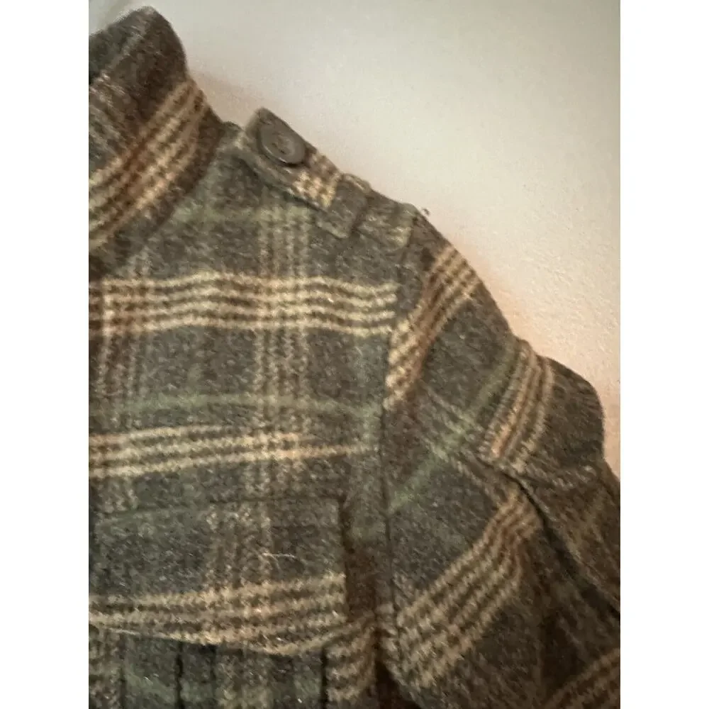 Monsoon‎ Plaid Wool Blend Coat
